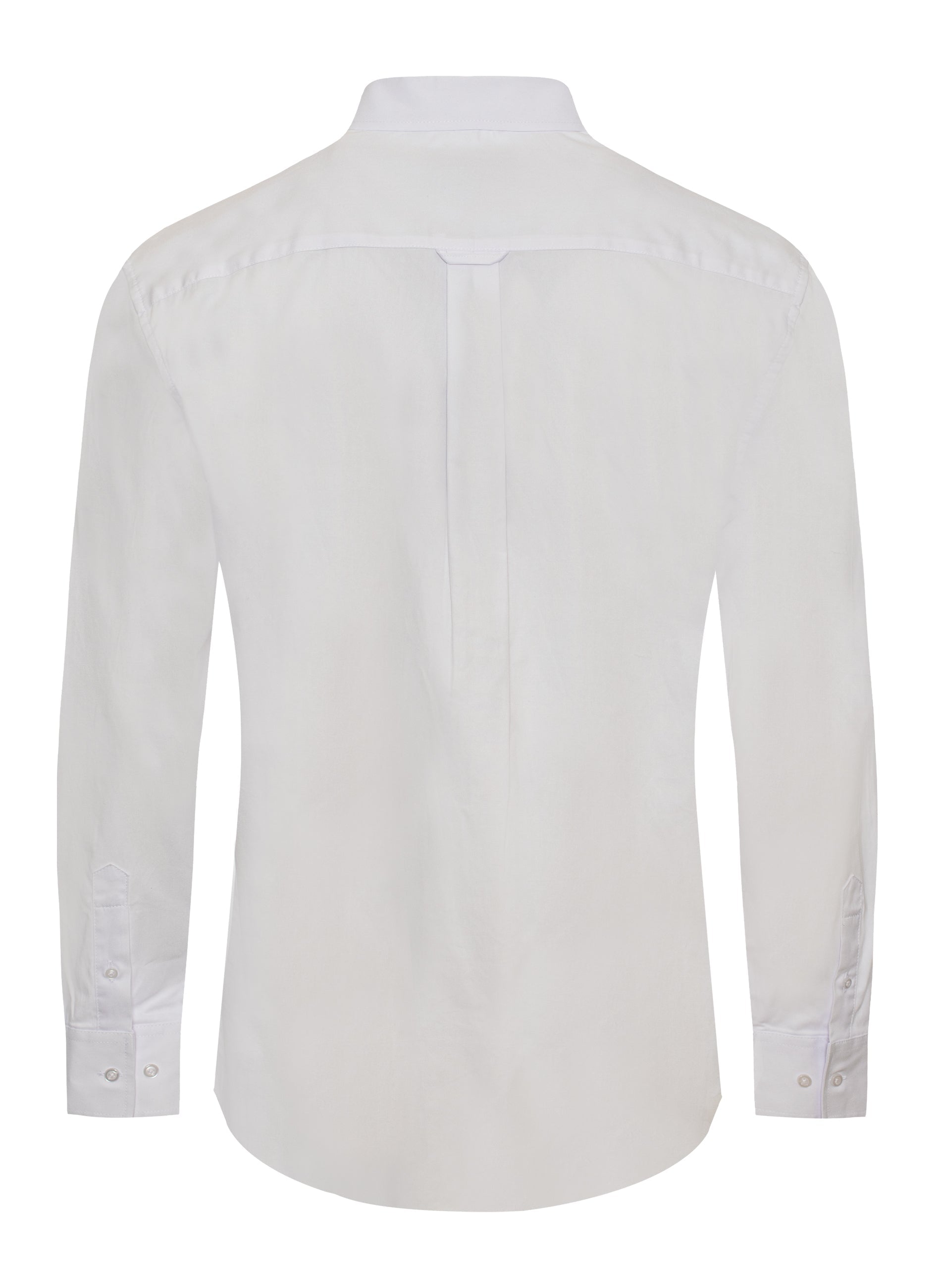 Men’s Solid Western 100% Cotton Twill Button Down Shirt-AC110L-WHITE