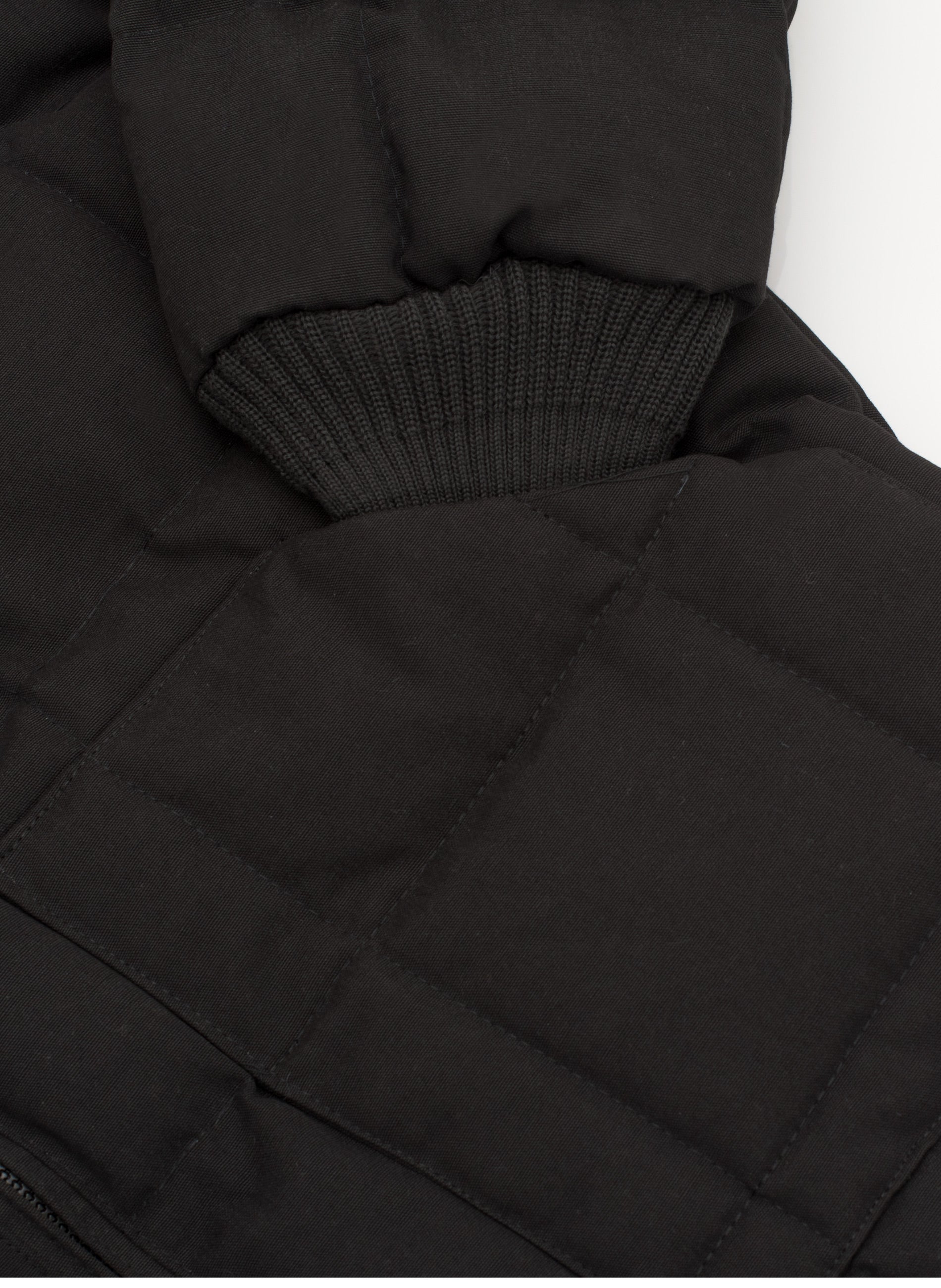 Men's Canvas Quilted Puffer Jacket-ACJ29-Black - Rodeo Clothing wholesale 