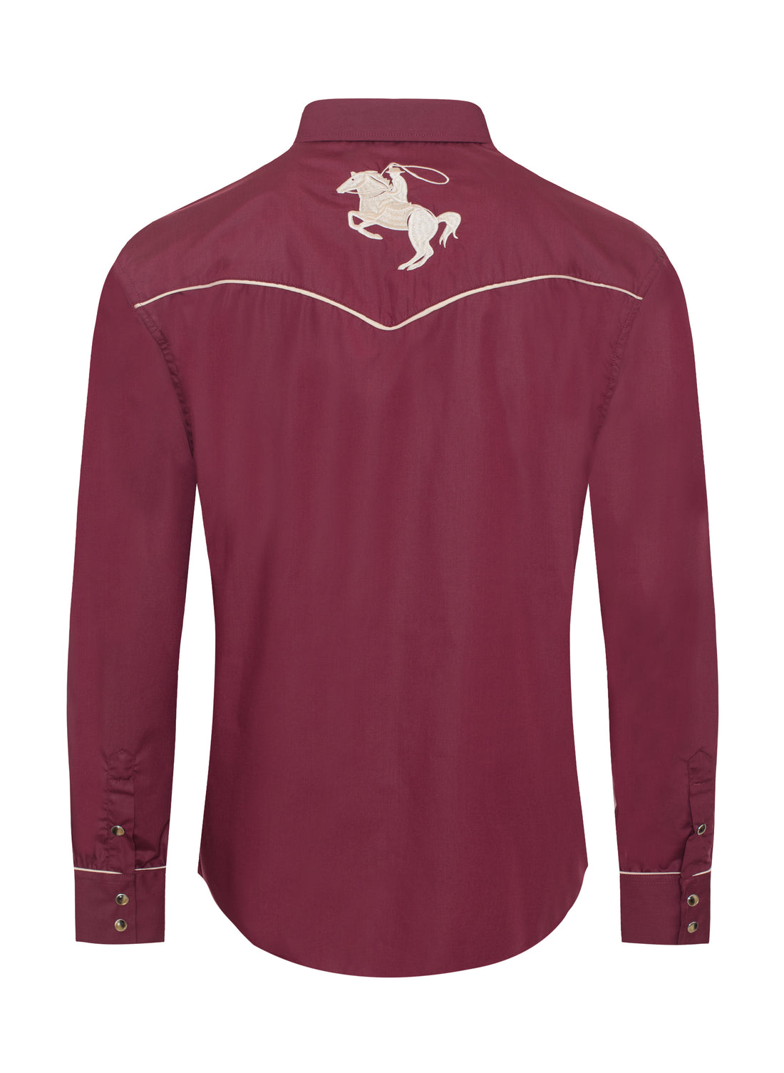 Men's Poly/Cotton L/S Horse Embroidery Western Shirts-PS560L-505 - Rodeo Clothing wholesale 