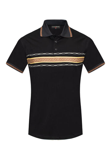 MEN'S COTTON/POLY FANCY POLO SHIRTS-CS200-206 - Rodeo Clothing wholesale 