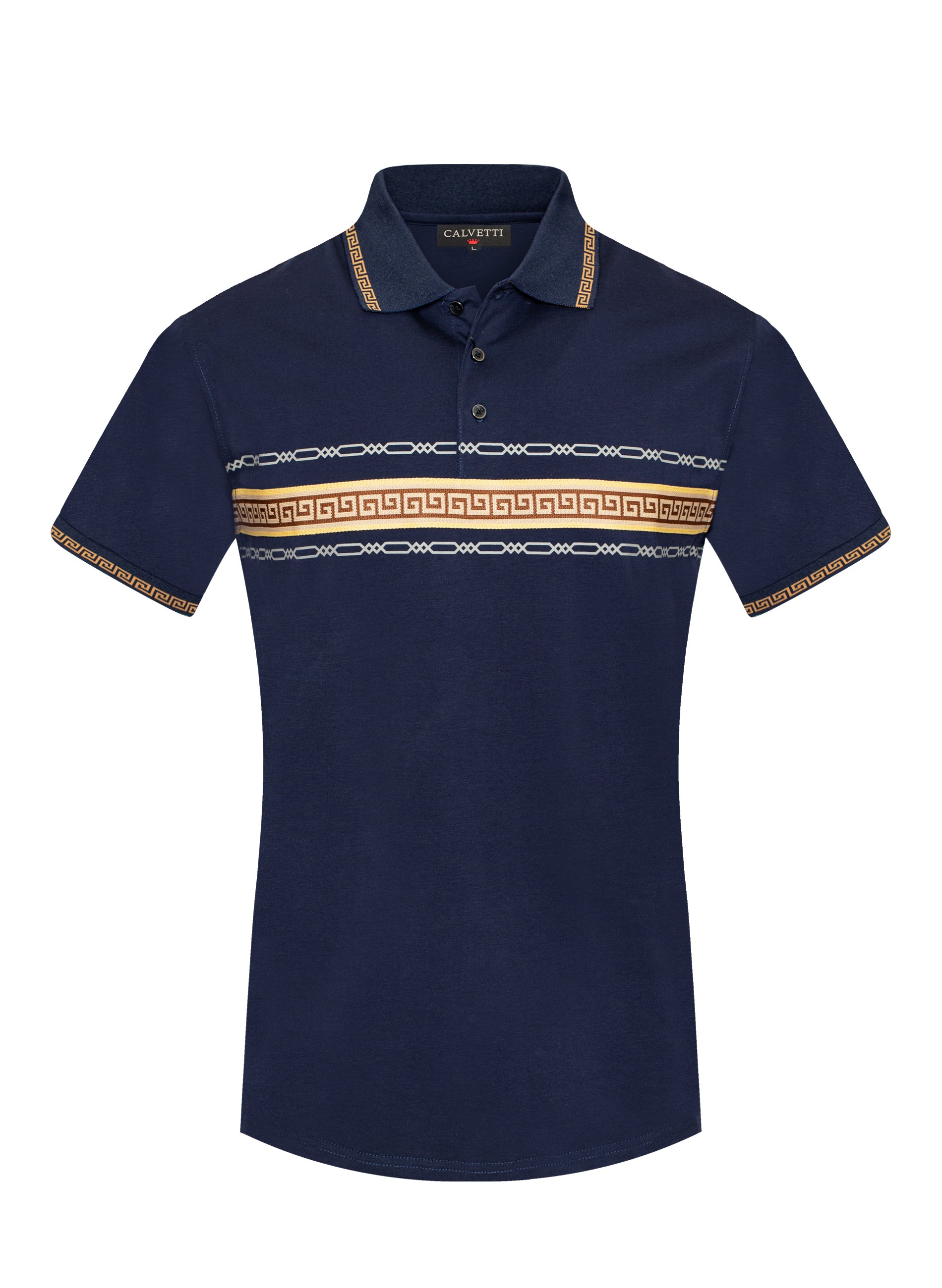 MEN'S COTTON/POLY FANCY POLO SHIRTS-CS200-207 - Rodeo Clothing wholesale 