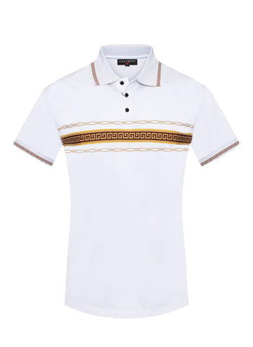 MEN'S COTTON/POLY FANCY POLO SHIRTS-CS200-208 - Rodeo Clothing wholesale 