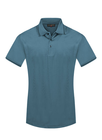 MEN'S COTTON/POLY FANCY POLO SHIRTS-CS200-224 - Rodeo Clothing wholesale 
