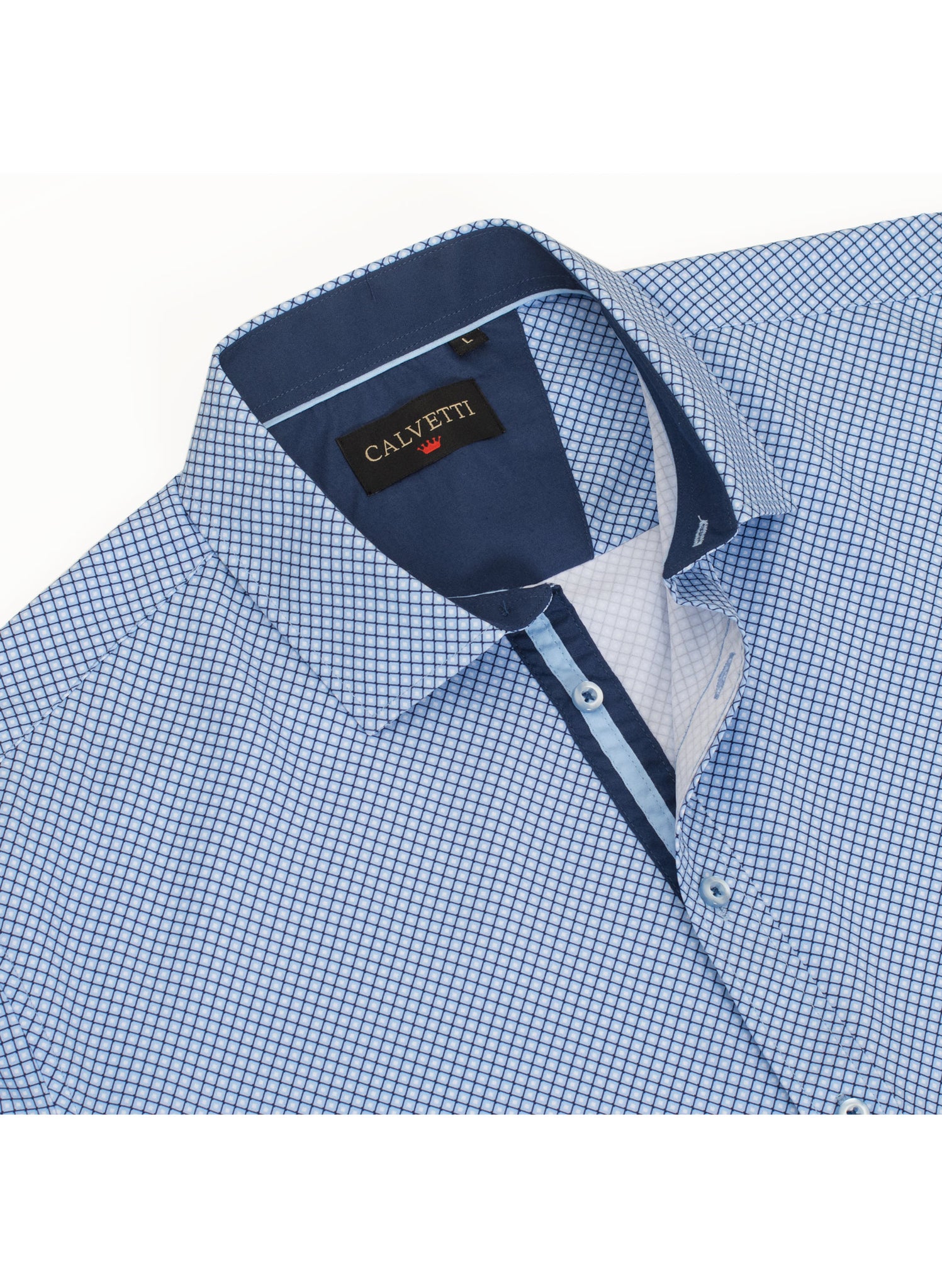 Mens Long Sleeve Printed Casual Button-Down Shirts-HLS2004-123