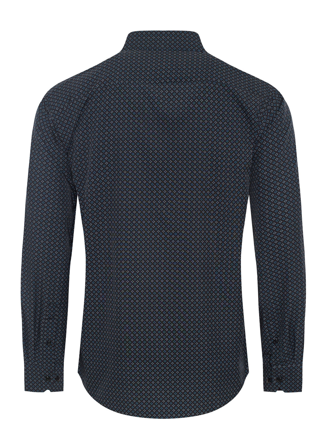 Mens Long Sleeve Printed Casual Button-Down Shirts-HLS2004-124