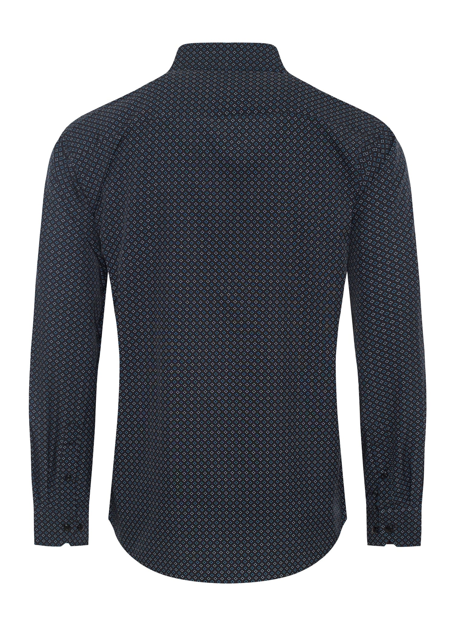 Mens Long Sleeve Printed Casual Button-Down Shirts-HLS2004-124