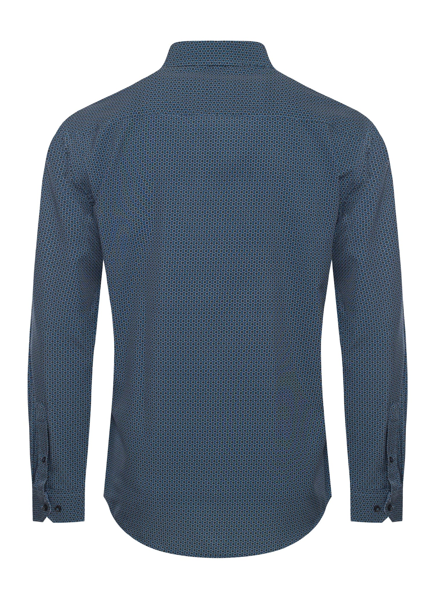 Mens Long Sleeve Printed Casual Button-Down Shirts-HLS2004-126