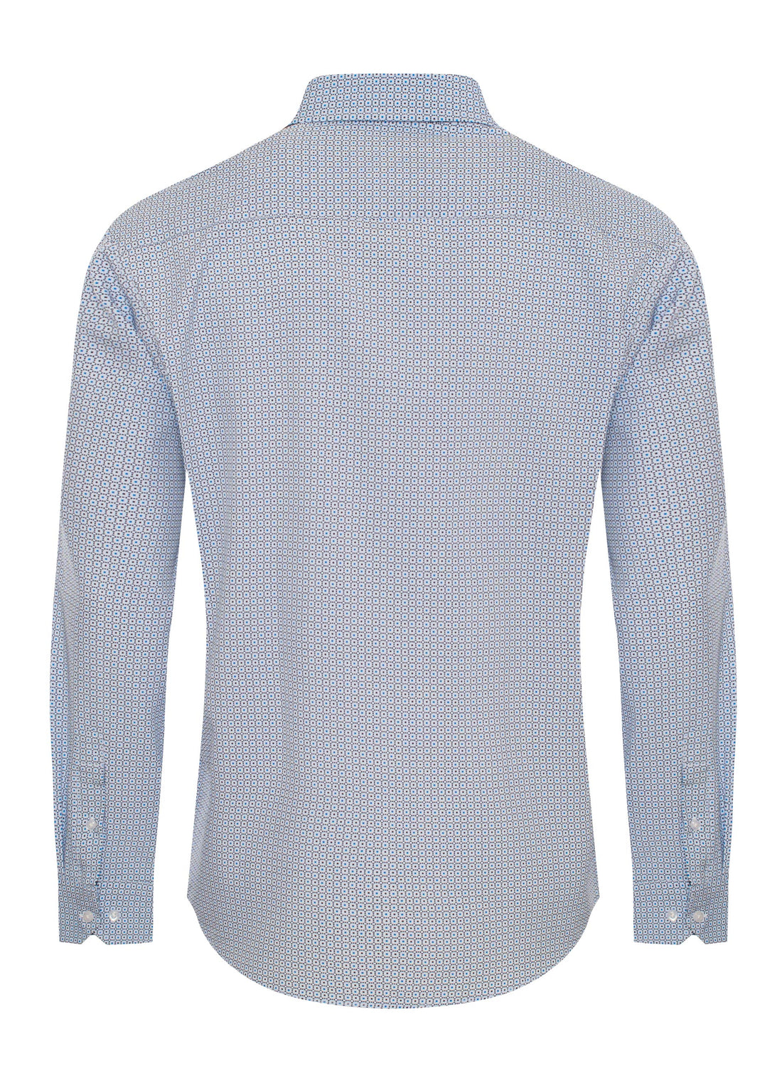 Mens Long Sleeve Printed Casual Button-Down Shirts-HLS2004-128