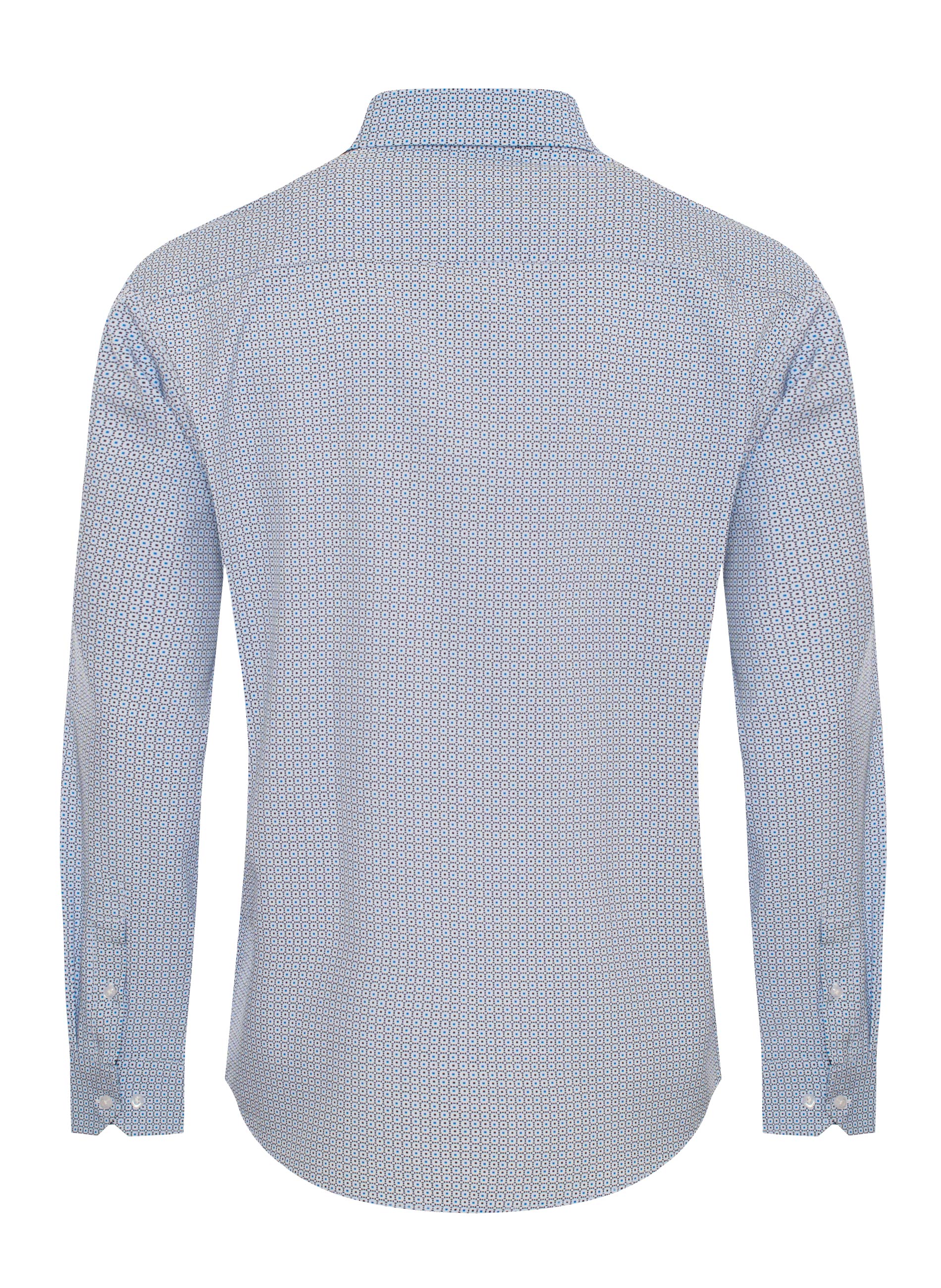 Mens Long Sleeve Printed Casual Button-Down Shirts-HLS2004-128