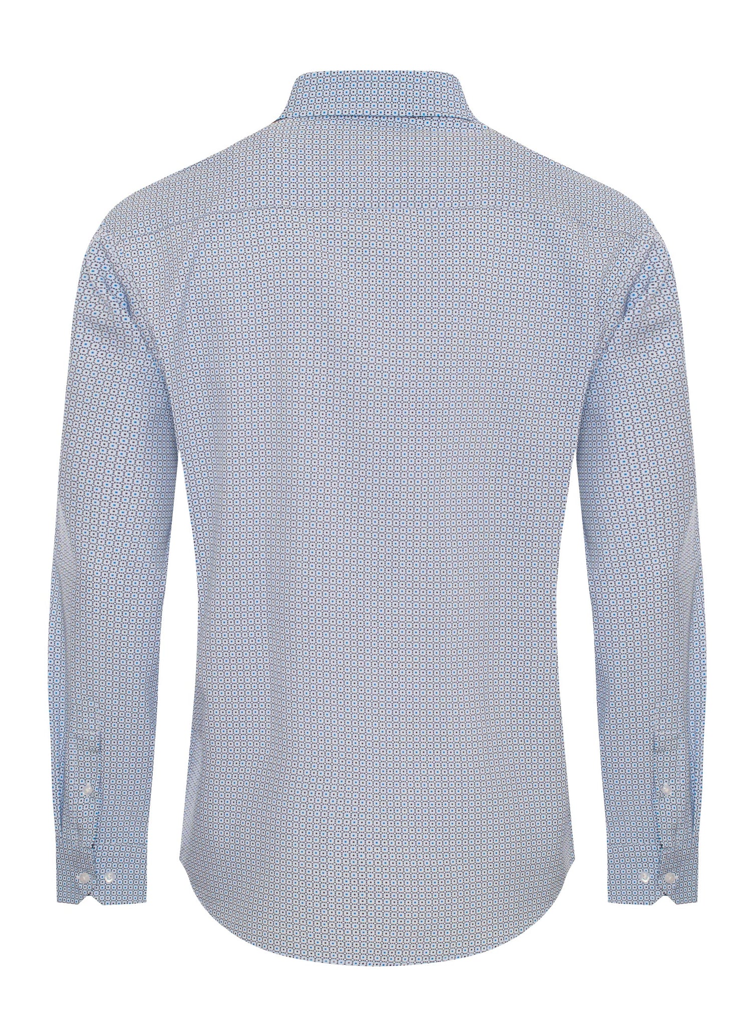 Mens Long Sleeve Printed Casual Button-Down Shirts-HLS2004-128