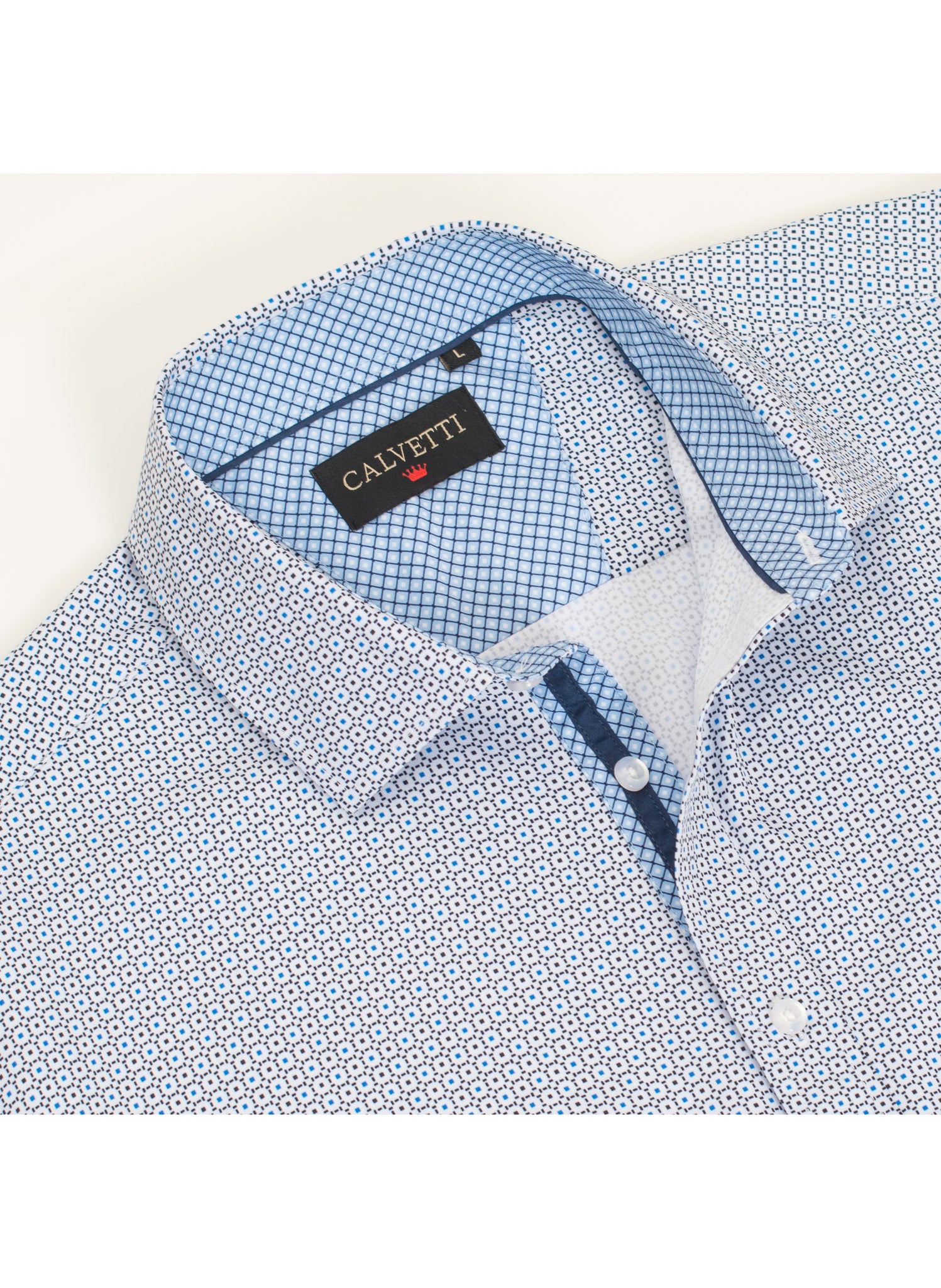 Mens Long Sleeve Printed Casual Button-Down Shirts-HLS2004-128