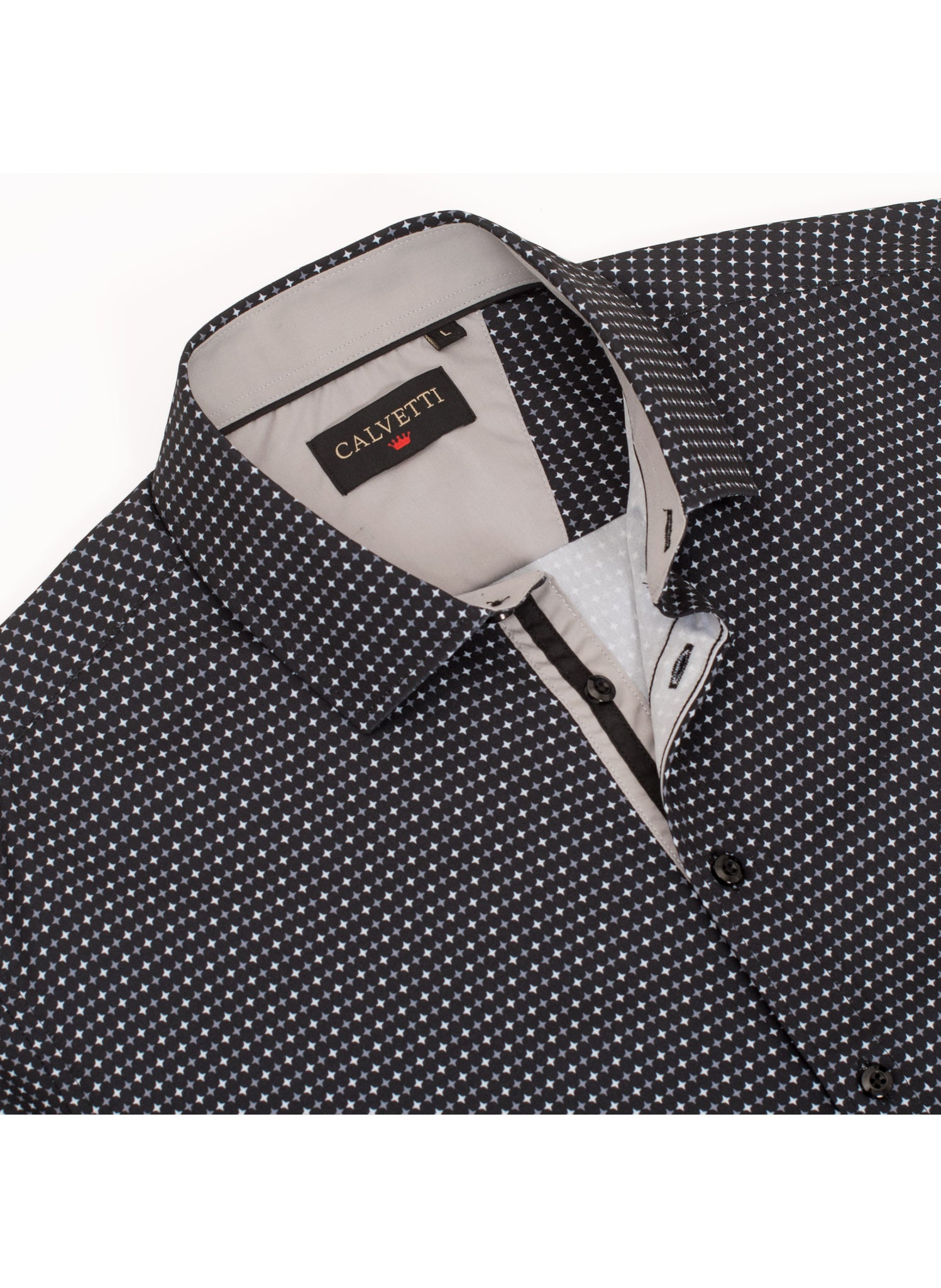 Mens Long Sleeve Printed Casual Button-Down Shirts-HLS2004-129