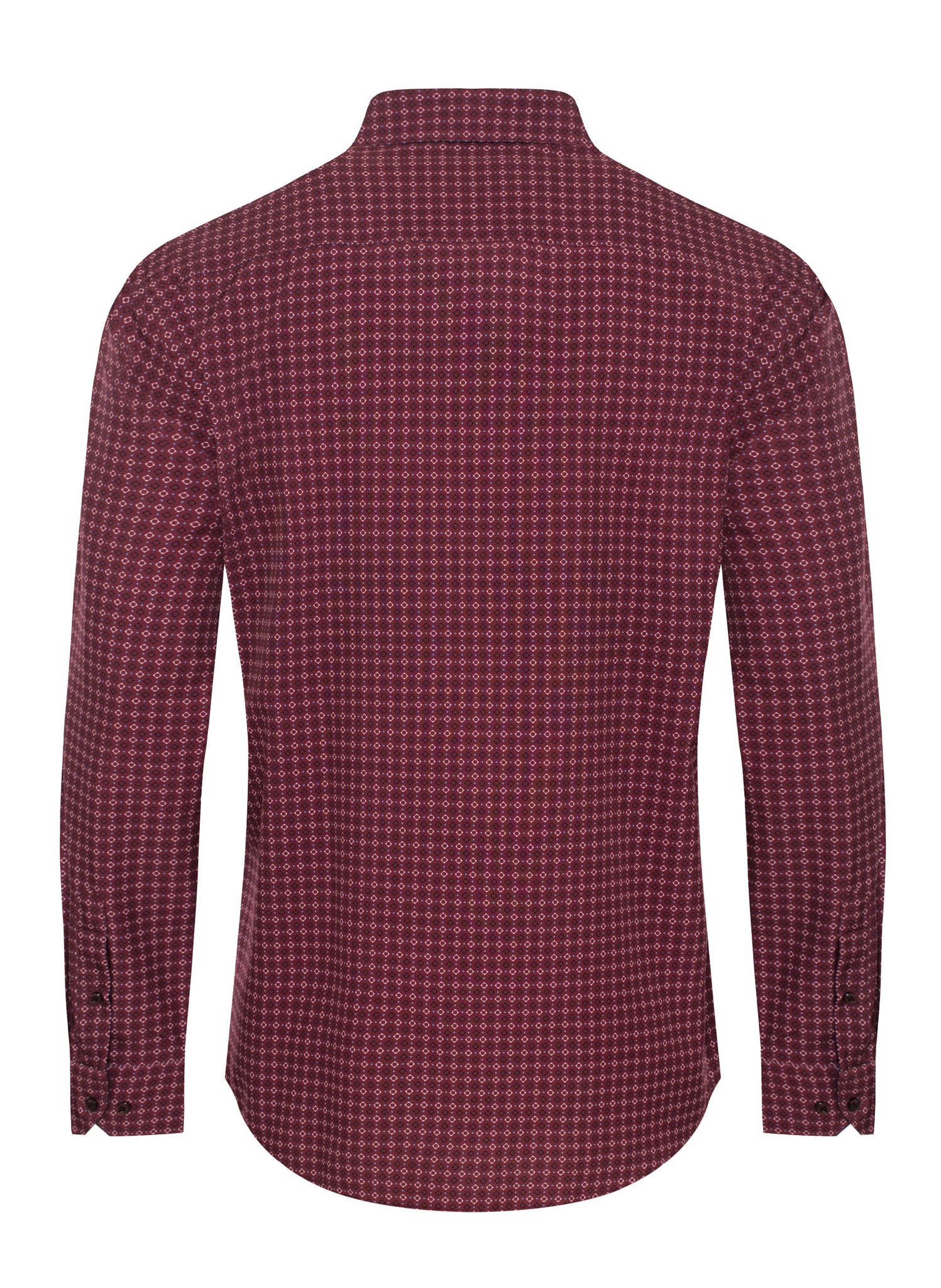 Mens Long Sleeve Printed Casual Button-Down Shirts-HLS2004-130