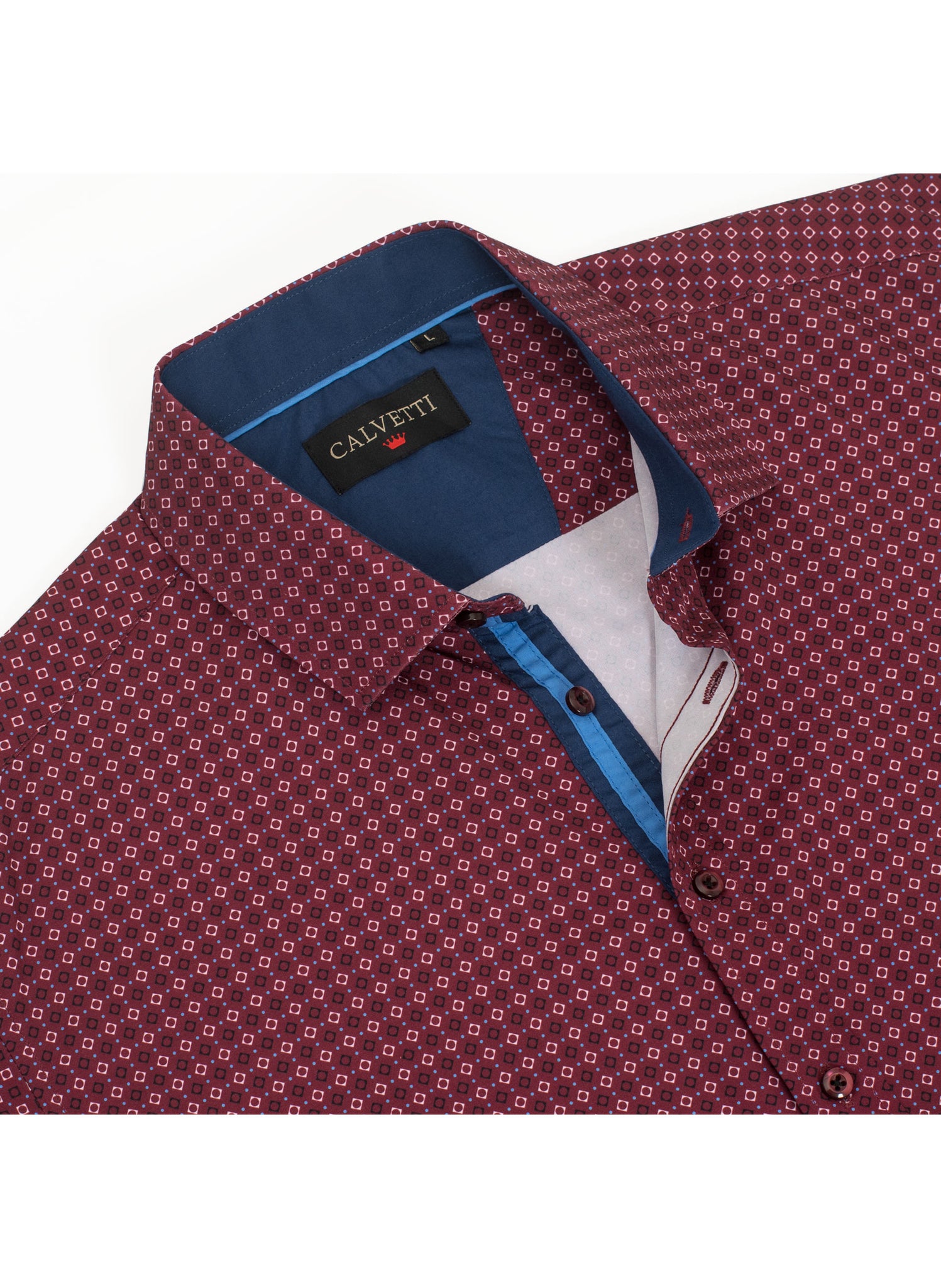 Mens Long Sleeve Printed Casual Button-Down Shirts-HLS2004-130