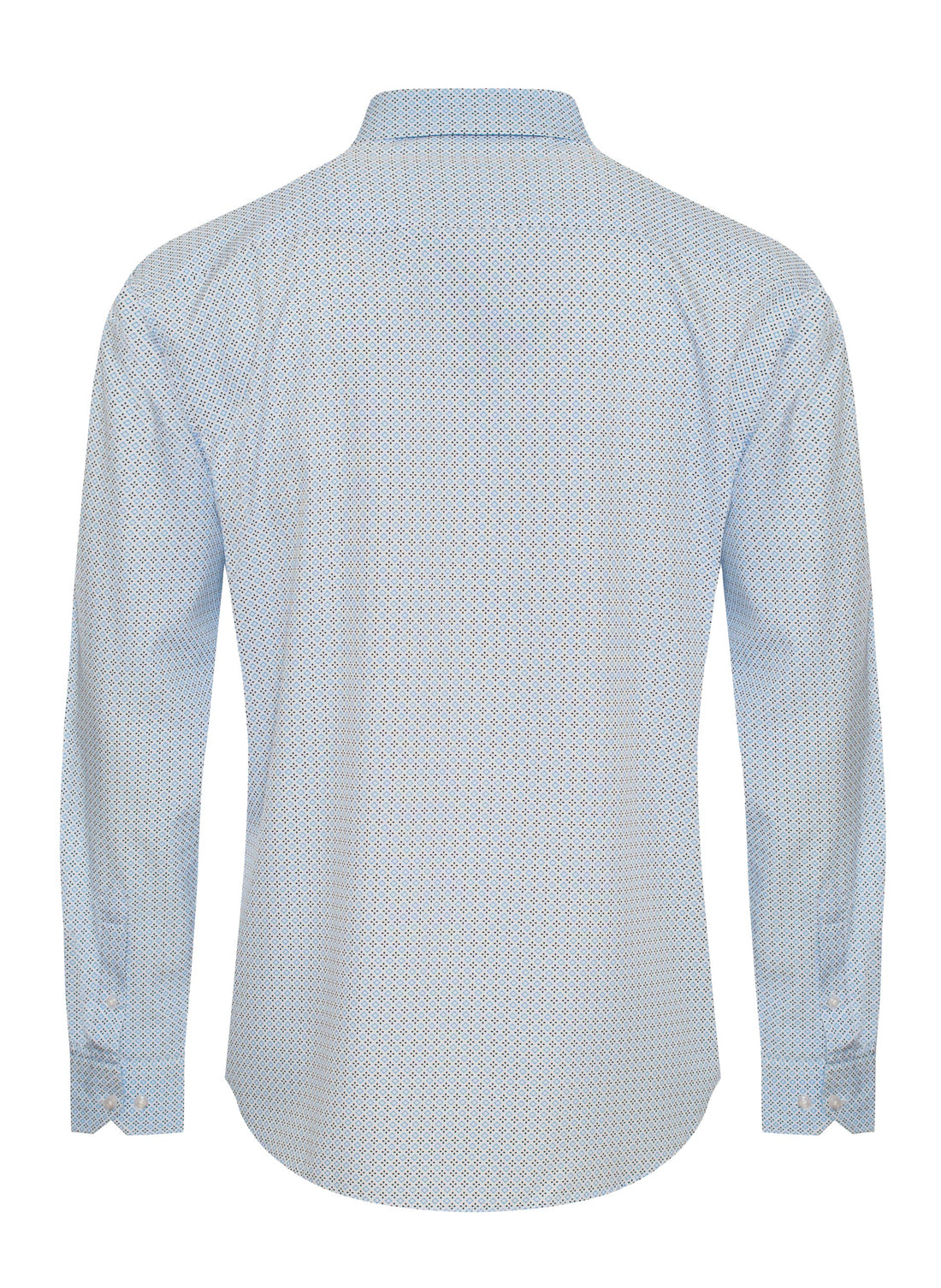Mens Long Sleeve Printed Casual Button-Down Shirts-HLS2004-131