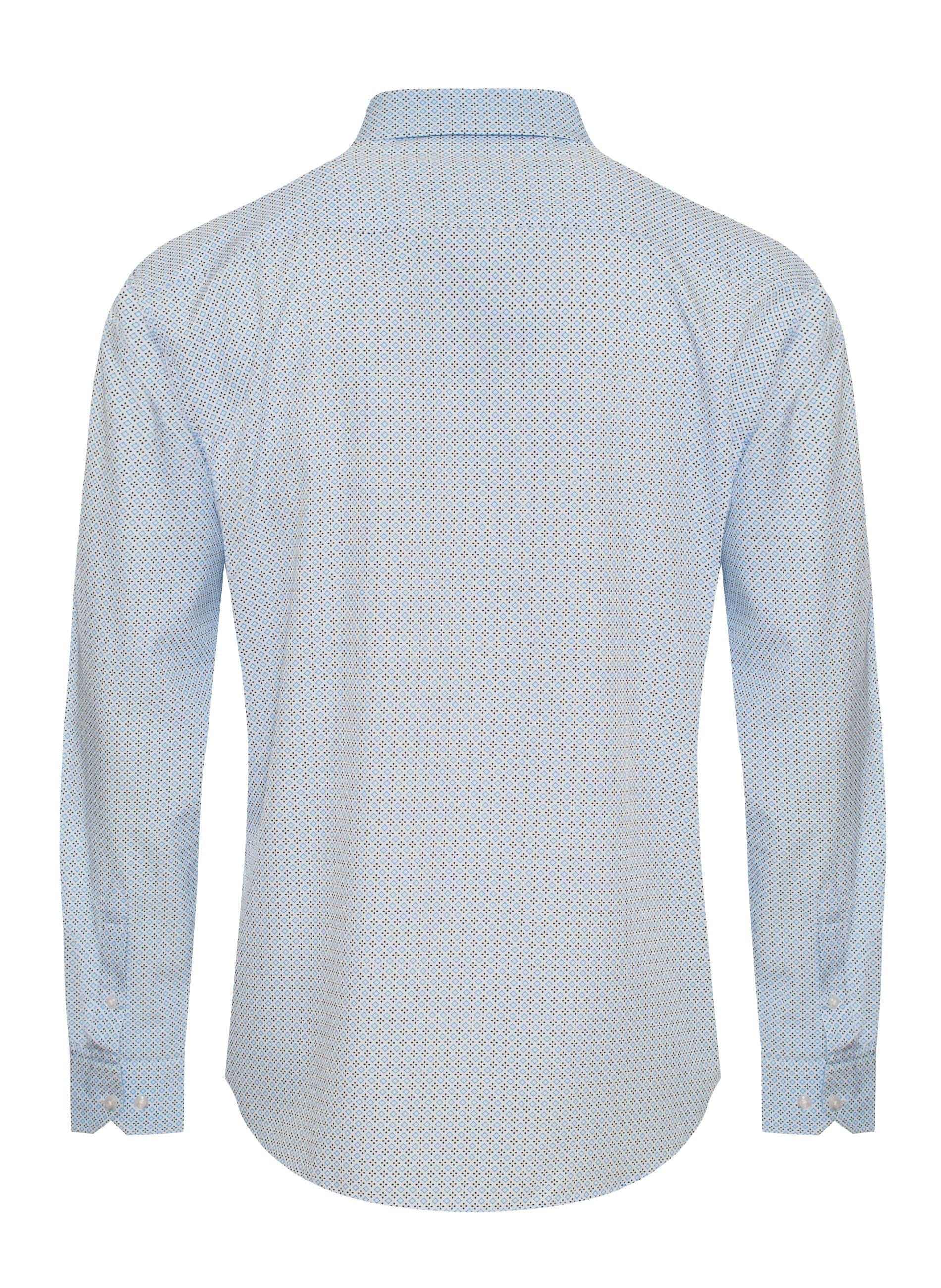 Mens Long Sleeve Printed Casual Button-Down Shirts-HLS2004-131