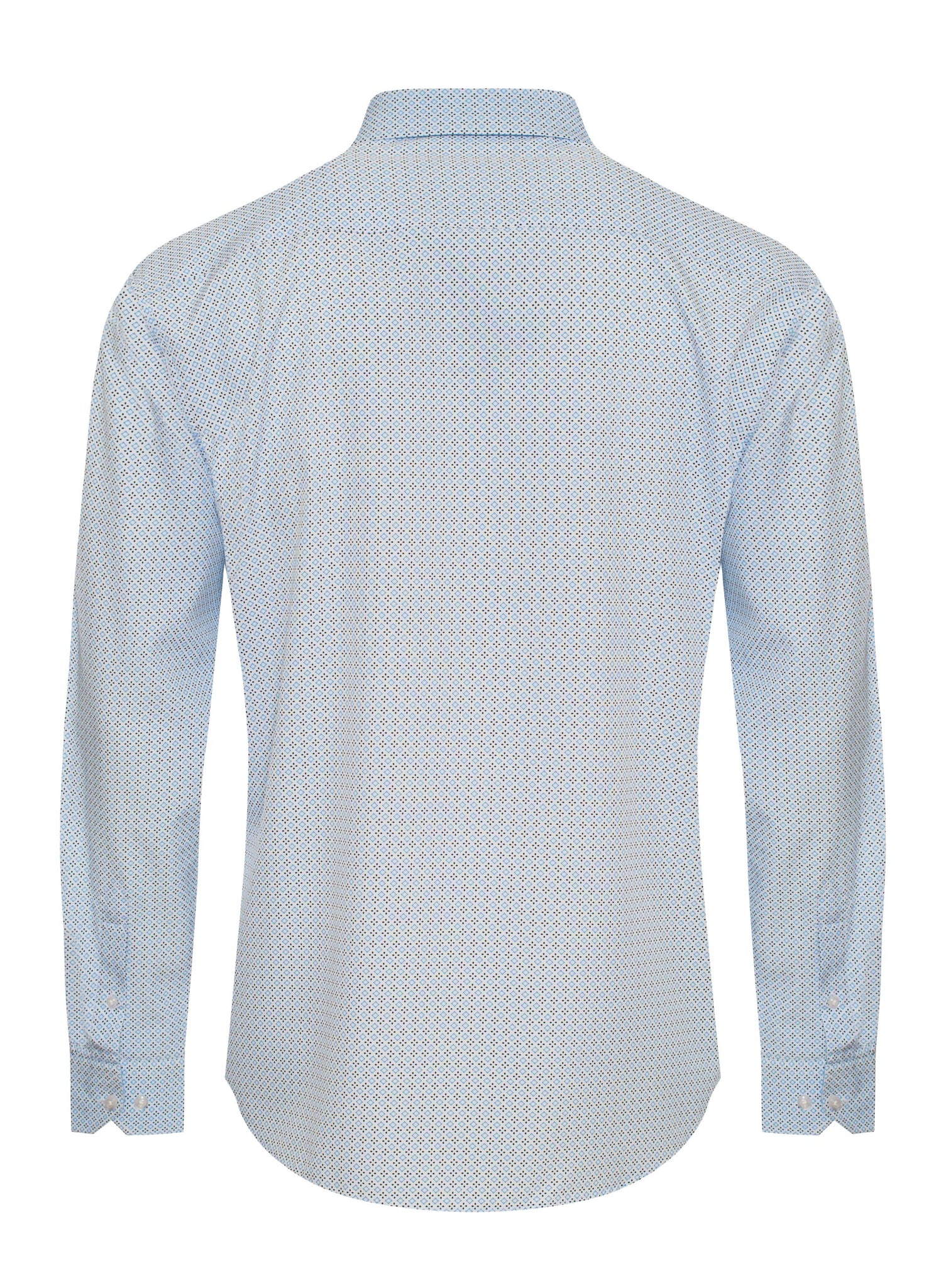 Mens Long Sleeve Printed Casual Button-Down Shirts-HLS2004-131