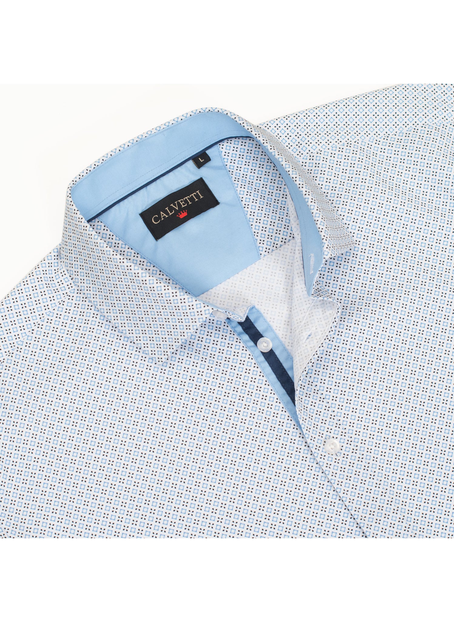 Mens Long Sleeve Printed Casual Button-Down Shirts-HLS2004-131