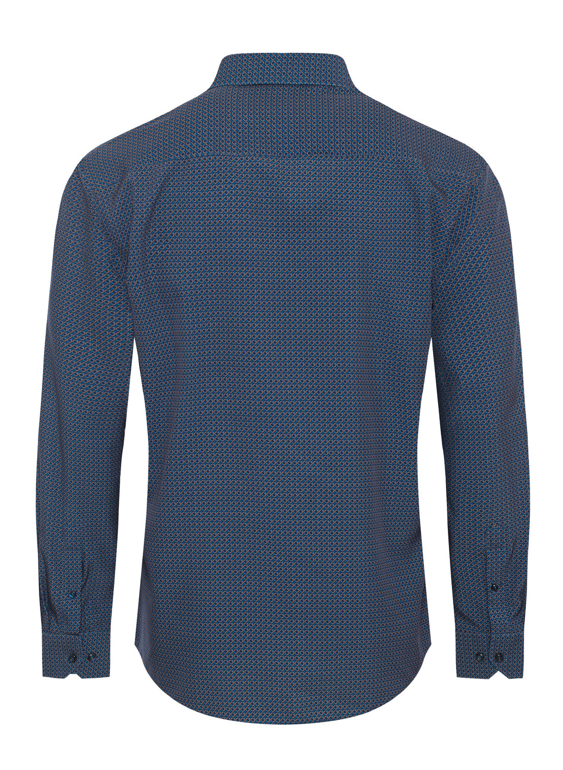 Mens Long Sleeve Printed Casual Button-Down Shirts-HLS2004-132