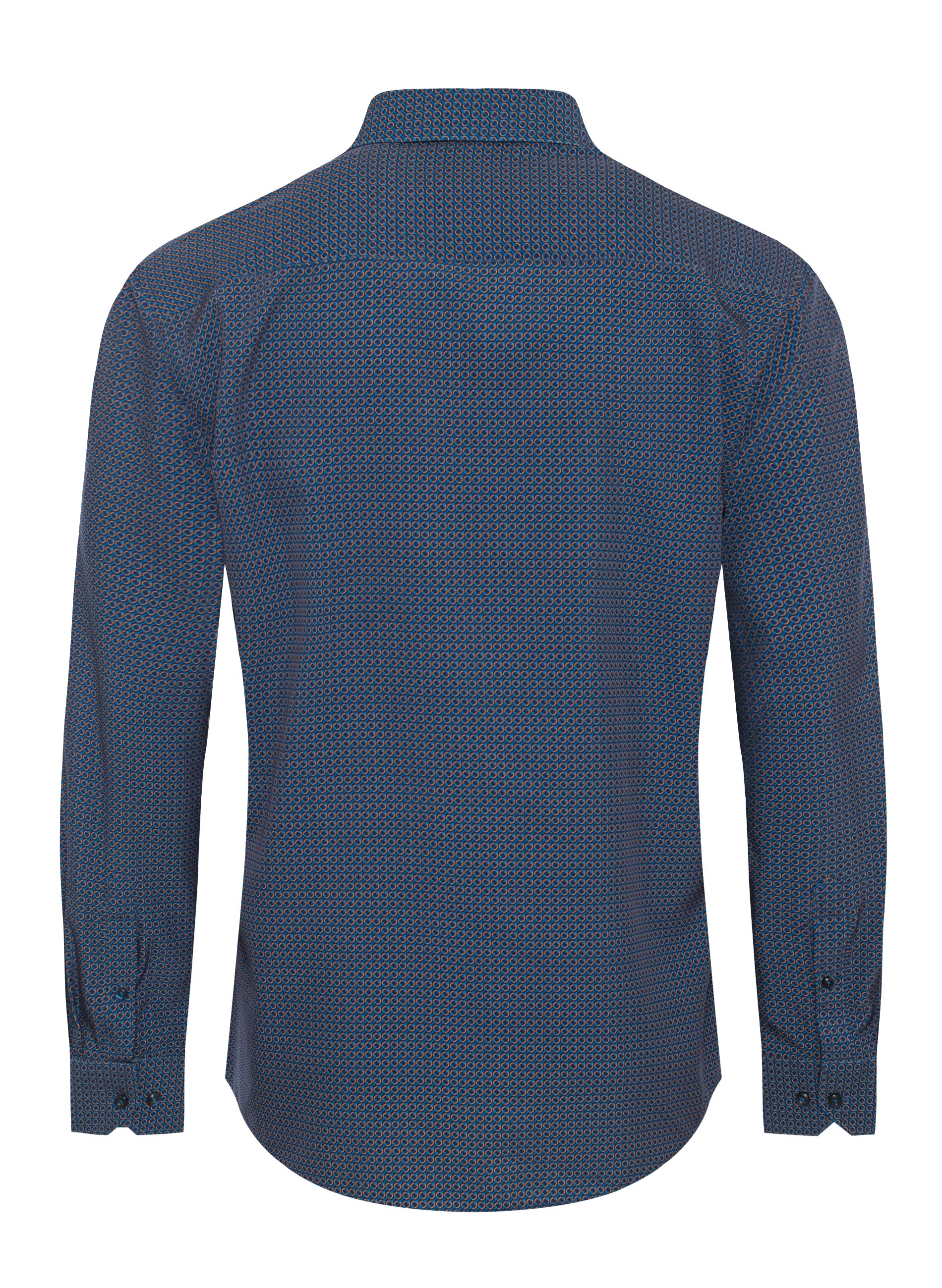 Mens Long Sleeve Printed Casual Button-Down Shirts-HLS2004-132