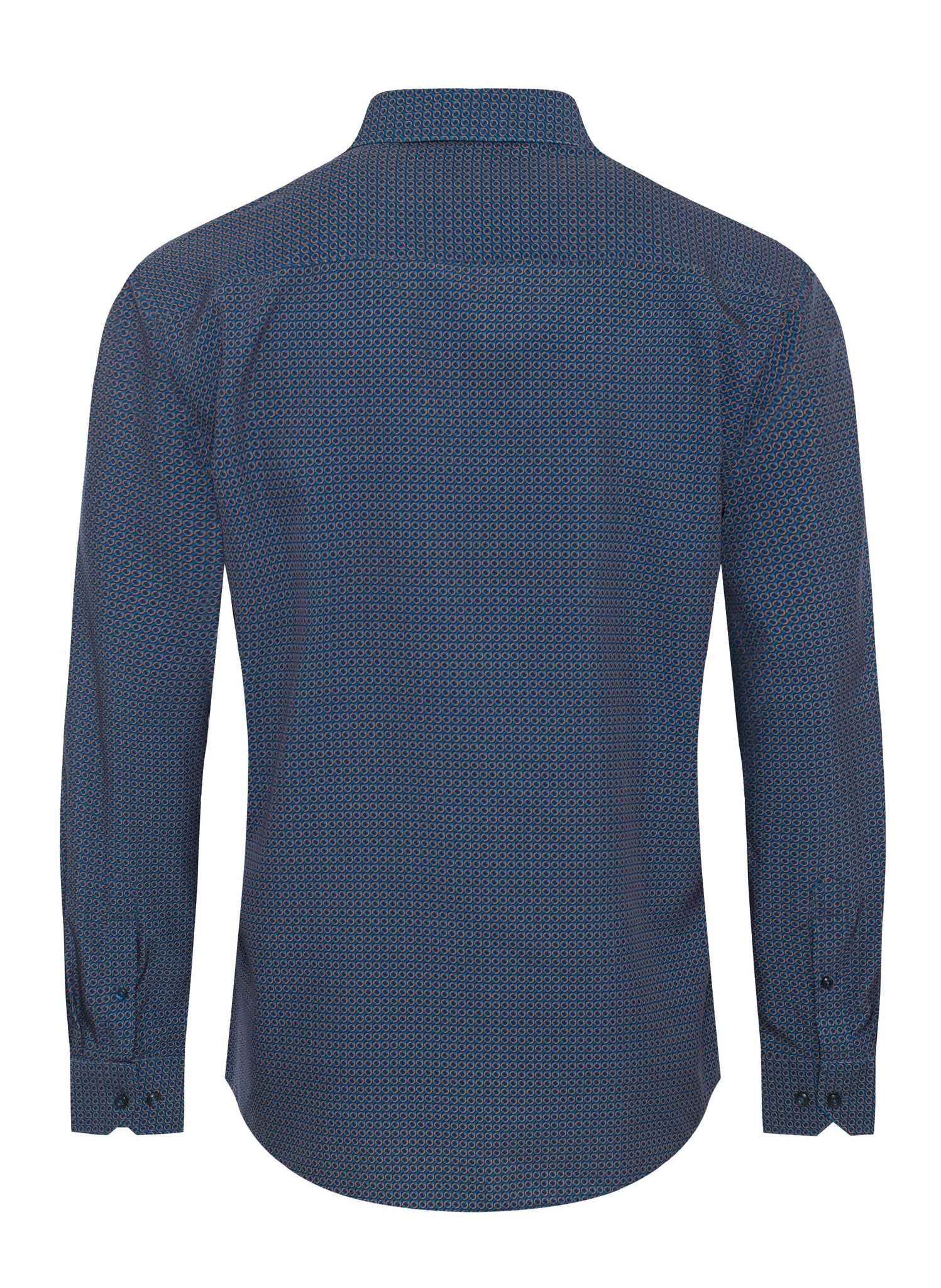 Mens Long Sleeve Printed Casual Button-Down Shirts-HLS2004-132