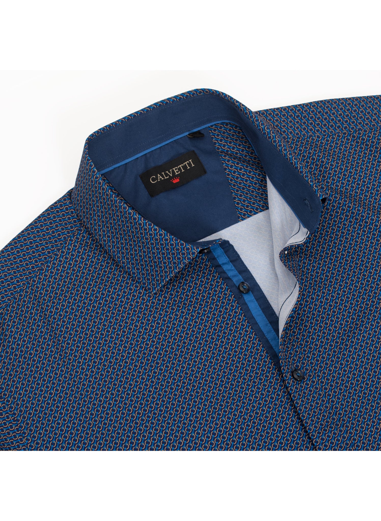 Mens Long Sleeve Printed Casual Button-Down Shirts-HLS2004-132