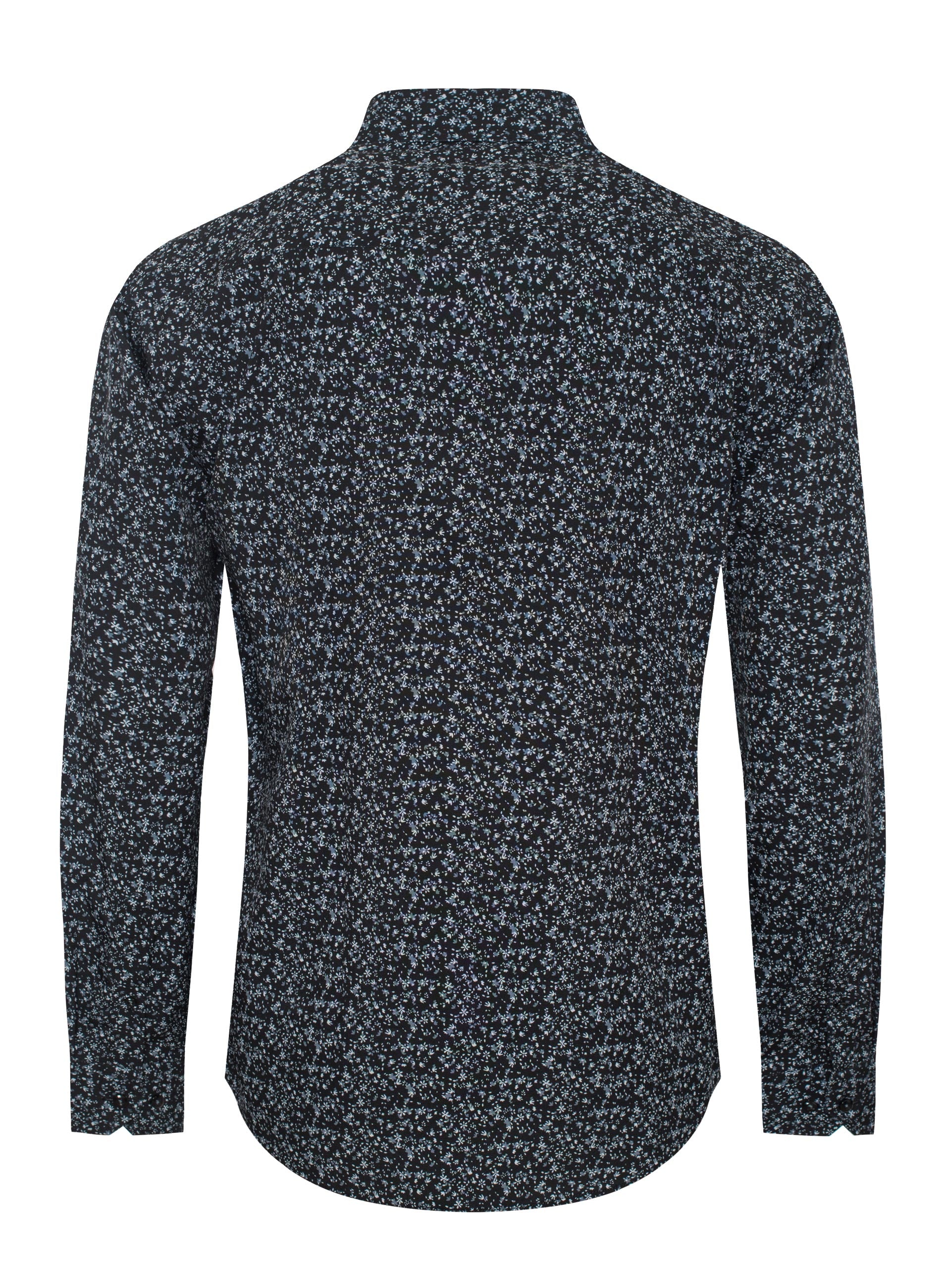 Mens Long Sleeve Printed Casual Button-Down Shirts-HLS2004-133