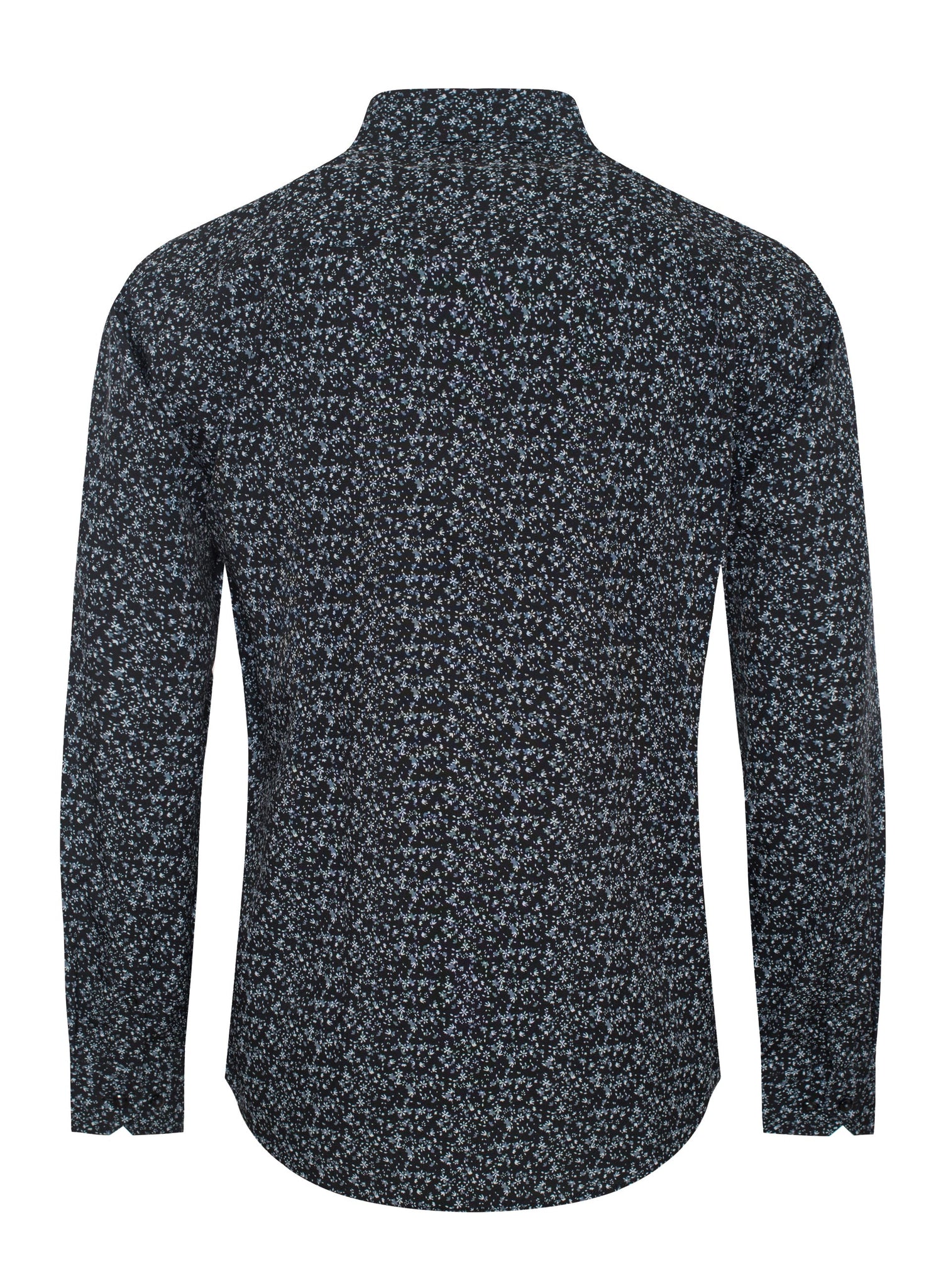 Mens Long Sleeve Printed Casual Button-Down Shirts-HLS2004-133