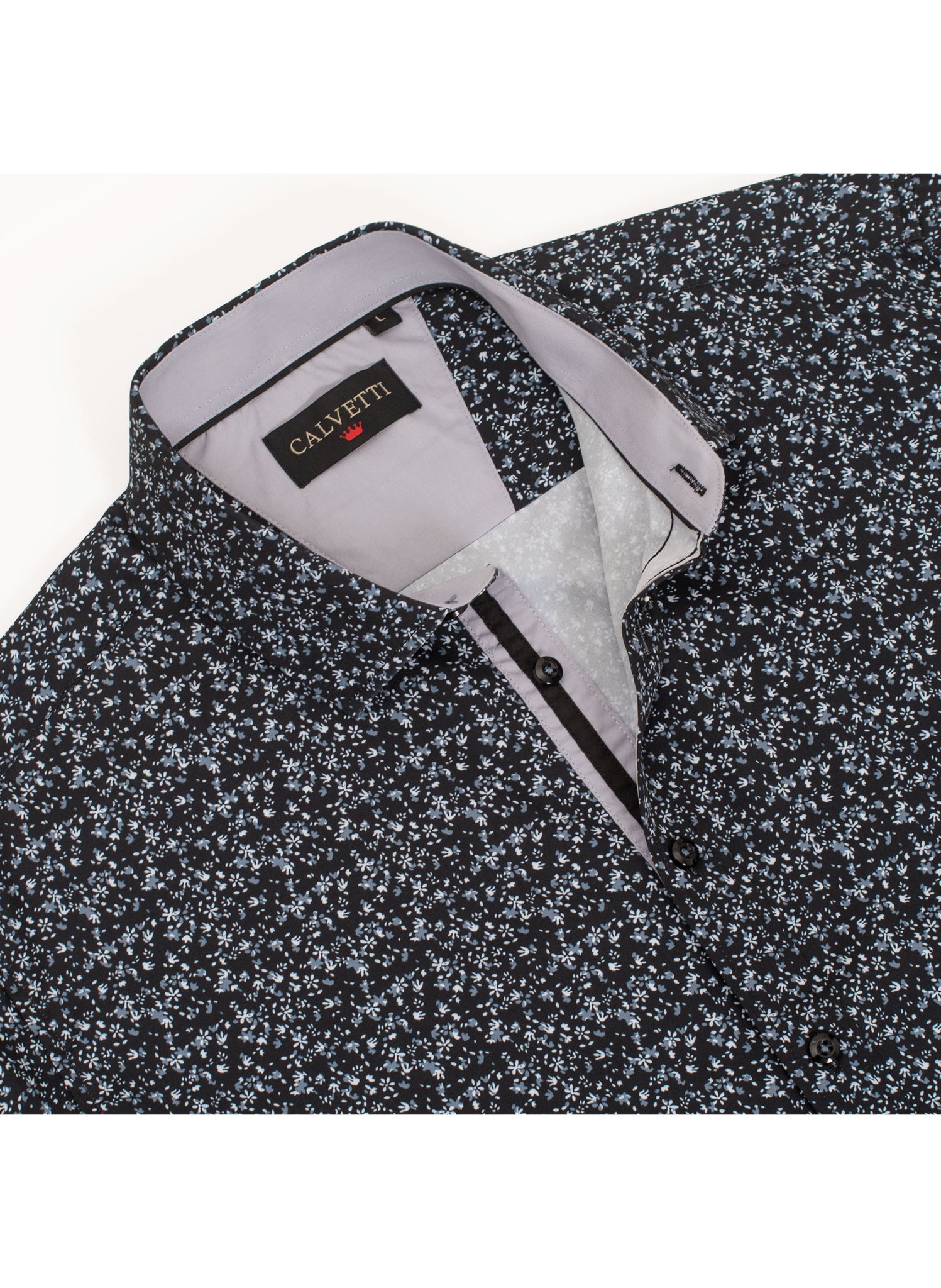 Mens Long Sleeve Printed Casual Button-Down Shirts-HLS2004-133