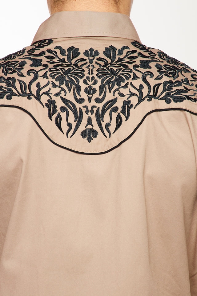Men's Western Cowboy Embroidery Shirt-PS500L-547 - Rodeo Clothing wholesale 