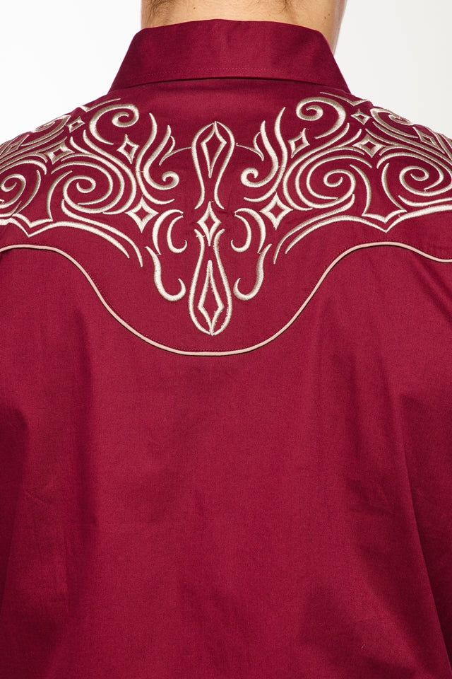 Men's Western Cowboy Embroidery Shirt-PS500L-550 - Rodeo Clothing wholesale 