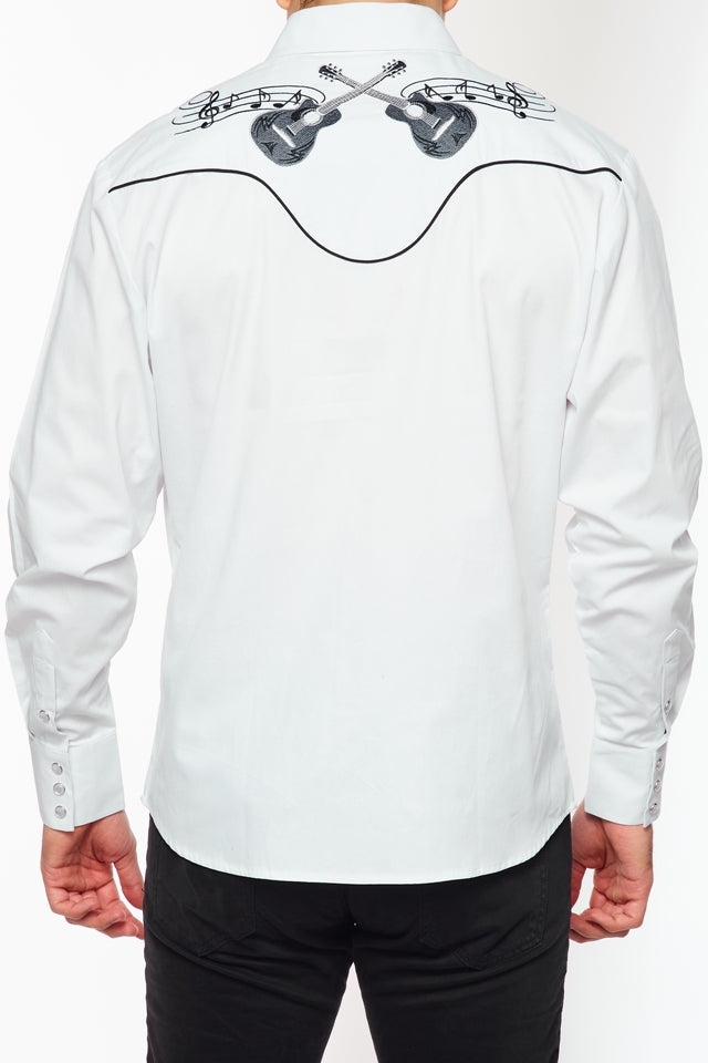 Men's Western Cowboy Embroidery Shirt-PS500L-559 - Rodeo Clothing wholesale 