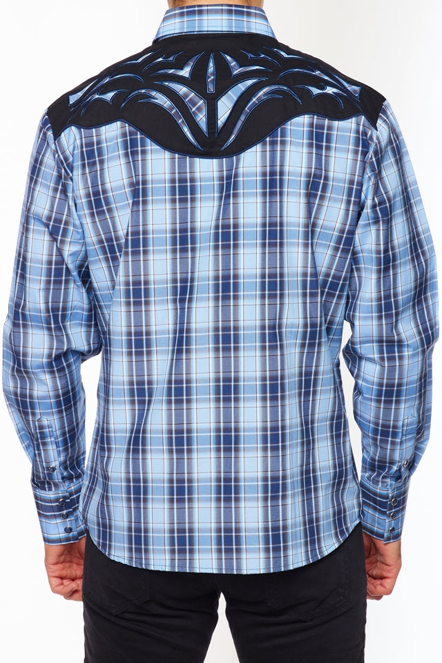Men's Western Cowboy Embroidery Shirt-PS500L-555 - Rodeo Clothing wholesale 