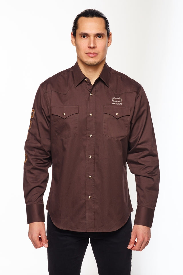 PS550-EMB-BROWN - Rodeo Clothing wholesale 