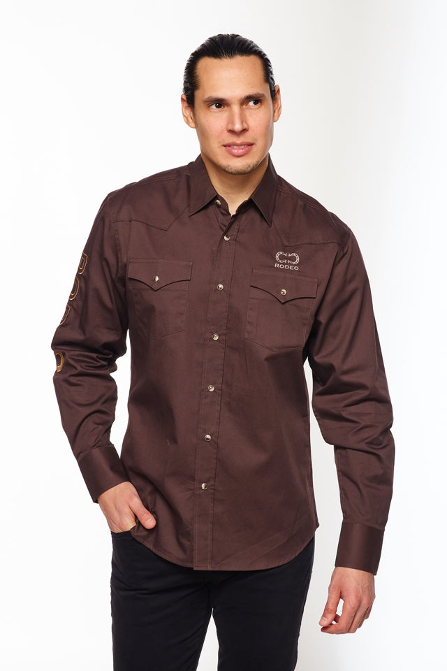PS550-EMB-BROWN - Rodeo Clothing wholesale 