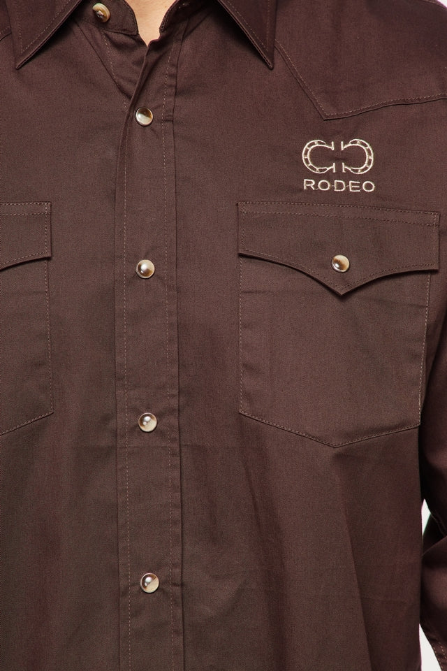 PS550-EMB-BROWN - Rodeo Clothing wholesale 