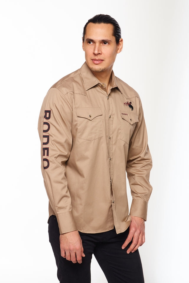 PS550-EMB-KHAKI - Rodeo Clothing wholesale 