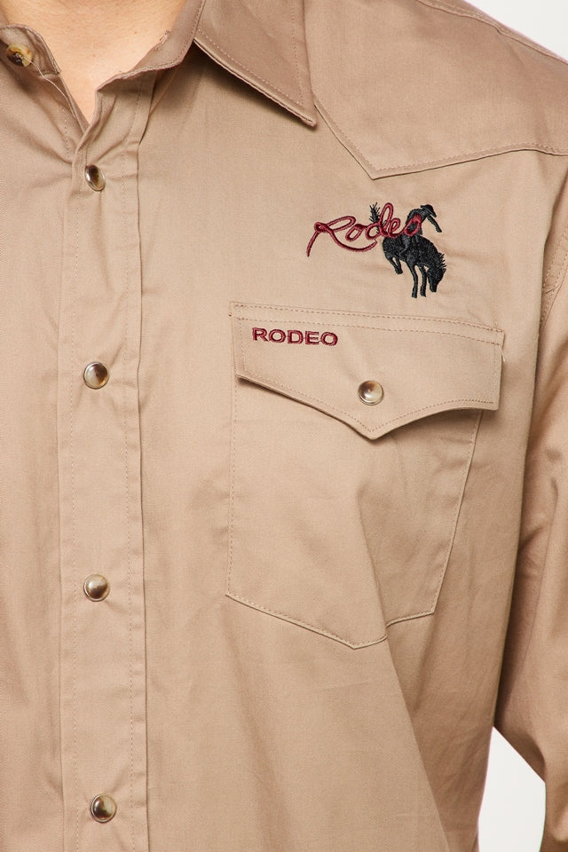 PS550-EMB-KHAKI - Rodeo Clothing wholesale 