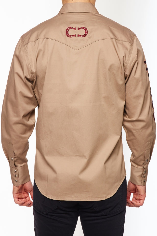 PS550-EMB-KHAKI - Rodeo Clothing wholesale 