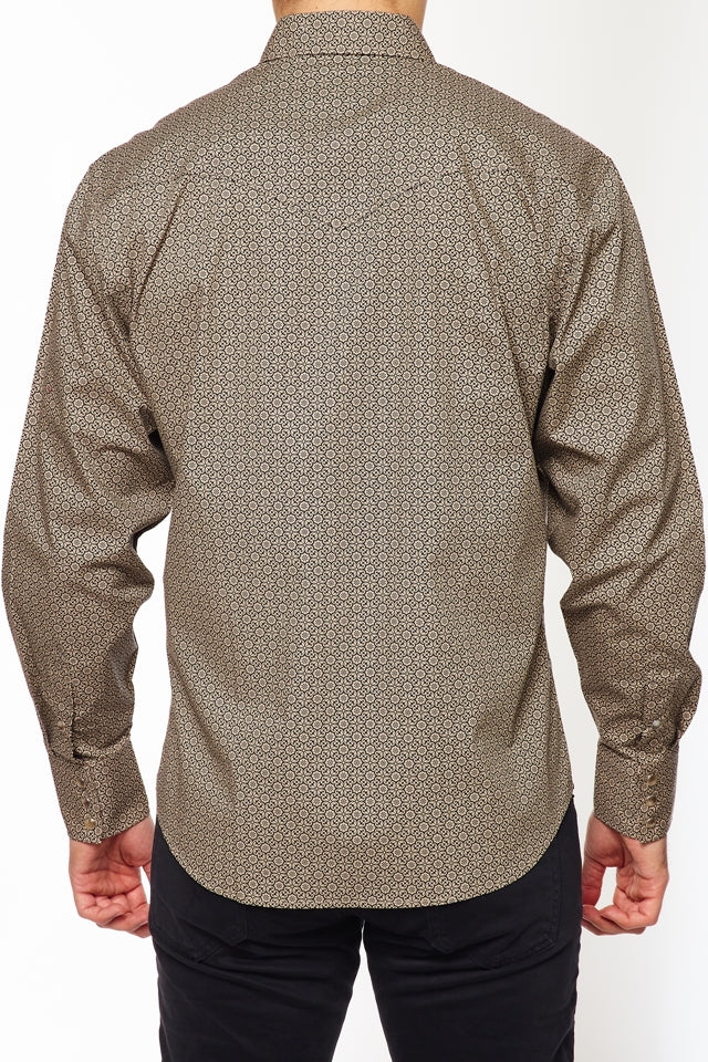 Men's Western Pearl Snaps Print Shirt - PS100L-148