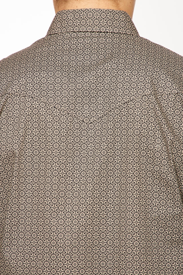 Men's Western Pearl Snap Print Shirt-PS100L-148 - Rodeo Clothing wholesale 