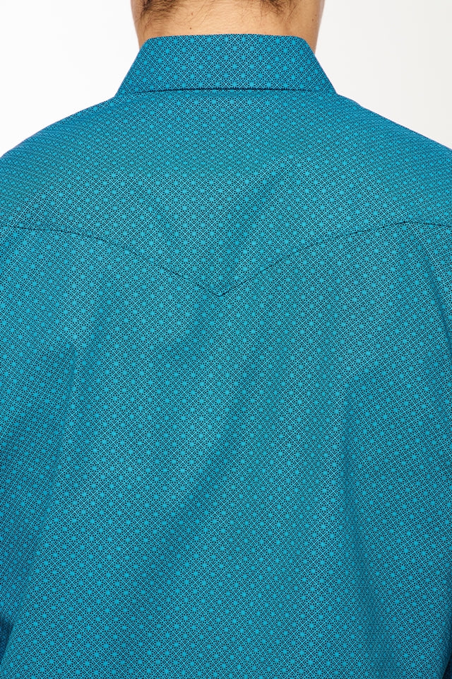 Men's Western Pearl Snap Print Shirt-PS100L-150 - Rodeo Clothing wholesale 