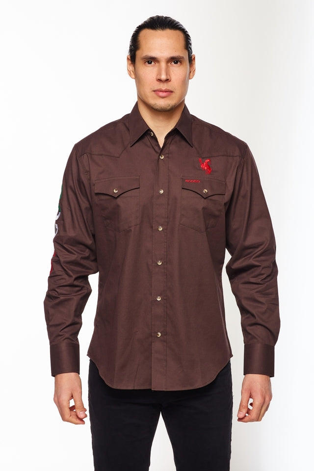 PS550-EMB-BROWN MEX - Rodeo Clothing wholesale 
