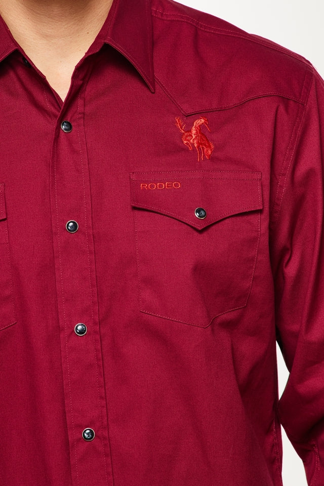 PS550-EMB-BURG MEX - Rodeo Clothing wholesale 