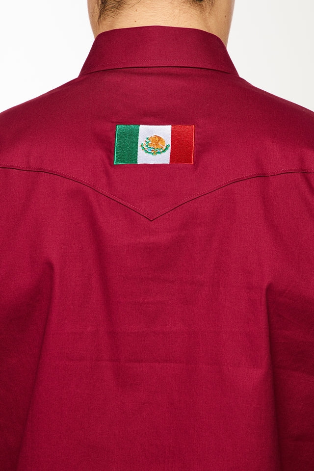 PS550-EMB-BURG MEX - Rodeo Clothing wholesale 