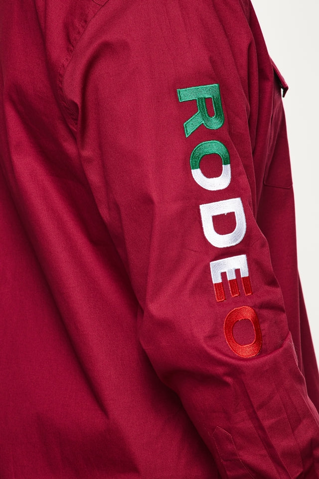 PS550-EMB-BURG MEX - Rodeo Clothing wholesale 