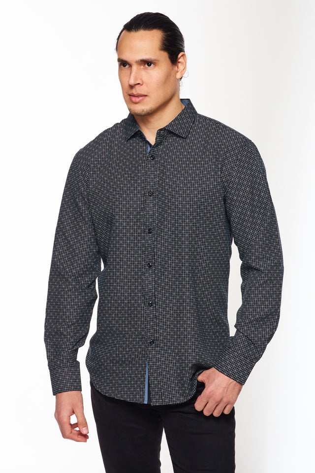 Mens Long Sleeve Printed Casual Button-Down Shirts-HLS2004-105 - Rodeo Clothing wholesale 