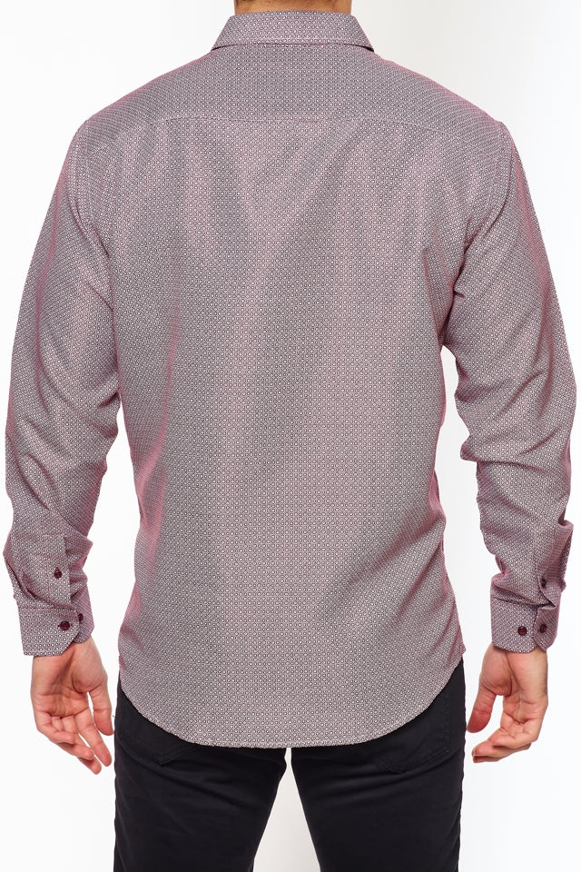 Mens Long Sleeve Printed Casual Button-Down Shirts-HLS2004-108 - Rodeo Clothing wholesale 
