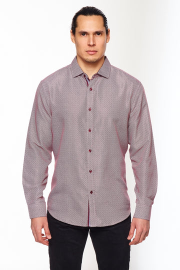Mens Long Sleeve Printed Casual Button-Down Shirts-HLS2004-108 - Rodeo Clothing wholesale 