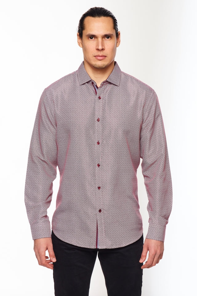 Mens Long Sleeve Printed Casual Button-Down Shirts-HLS2004-108 - Rodeo Clothing wholesale 